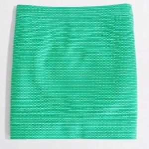 J. CREW Kelly Green Dot Dot Dash Mini Skirt White Vibrant Workwear Flirty Fun